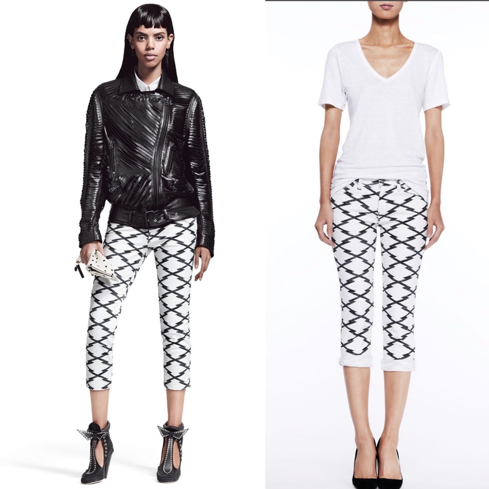 Isabel Marant White and Black Patterned Women’s Jeans